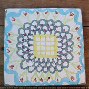 MacKenzie-Childs Ceramic Tile & Cork Trivet